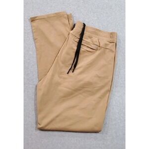 Public Rec Daymaker Men's Pants Joggers‎ 40x32 Brown Tan/Brown Elastic Waist
